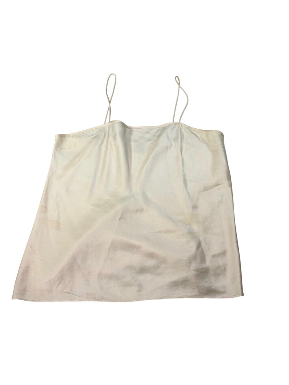 VTG womens spaghetti strap silk cream camisole. Size 6. lingerie, old money